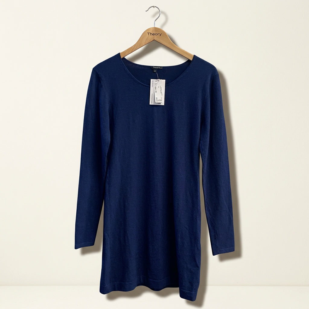 Theory Sweater Dress/Tunic Wool Purple Ladies Size M