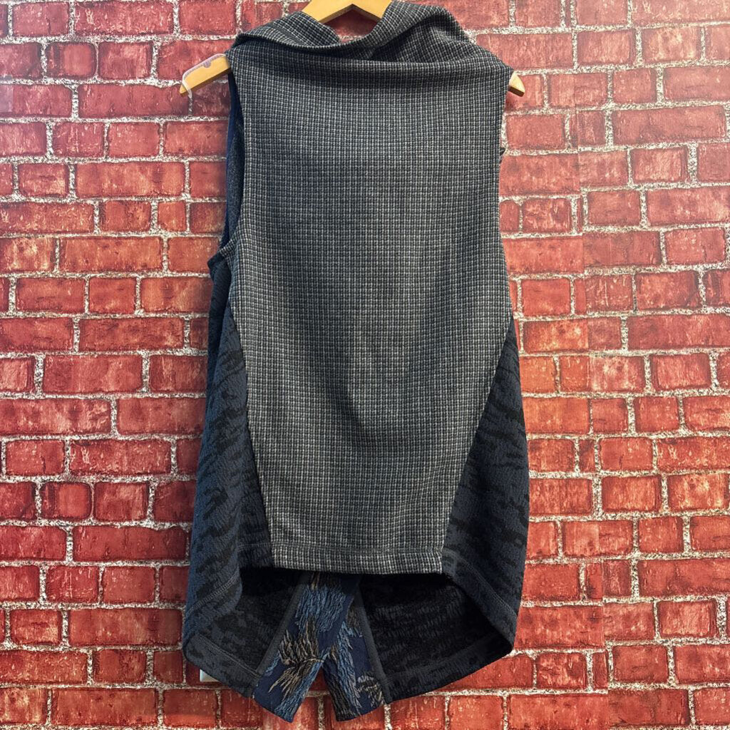 ANVRDIE Vest Midi Pattern Grey/Blue Ladies Size 1 (M)