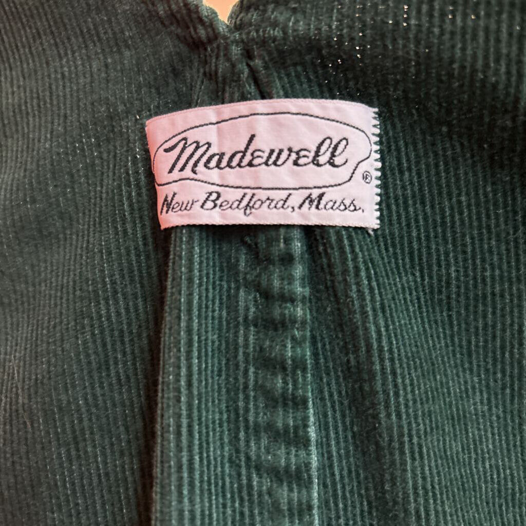 Diversity Repair Lab x Madewell Overall Skirt Corduroy Green Ladies Size M