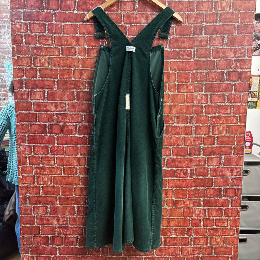 Diversity Repair Lab x Madewell Overall Skirt Corduroy Green Ladies Size M