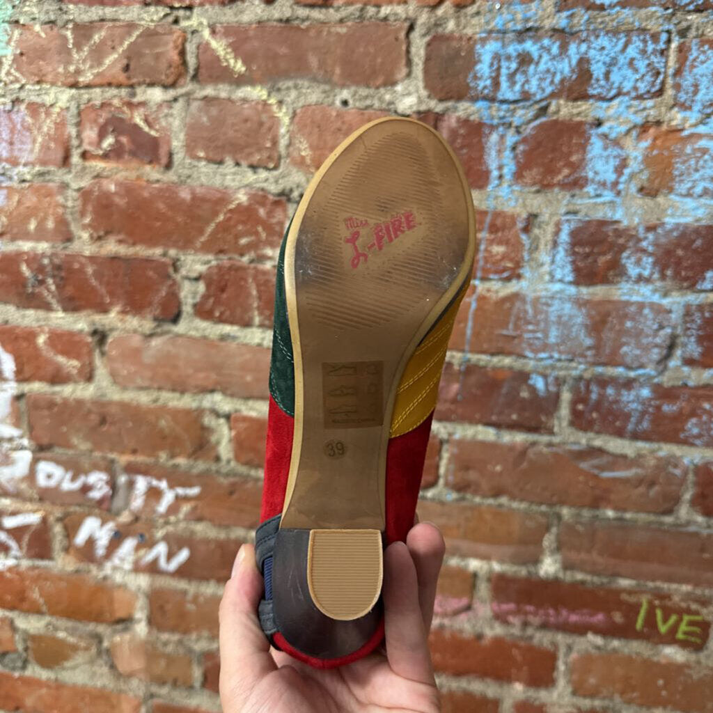 Miss L-Fire Mary Jane Heels Multi Color Size 39 (8.5L)