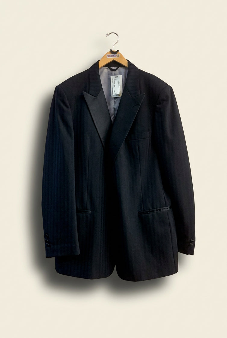 Christian Dior Monsieur Tuxedo Suit Stripes Black Men’s Size 48 (XL)