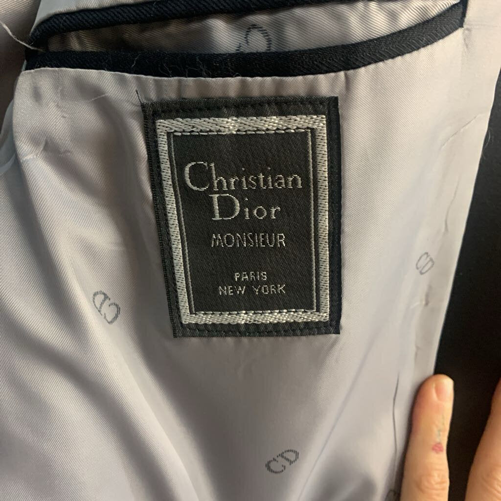 Christian Dior Monsieur Tuxedo Suit Stripes Black Men’s Size 48 (XL)