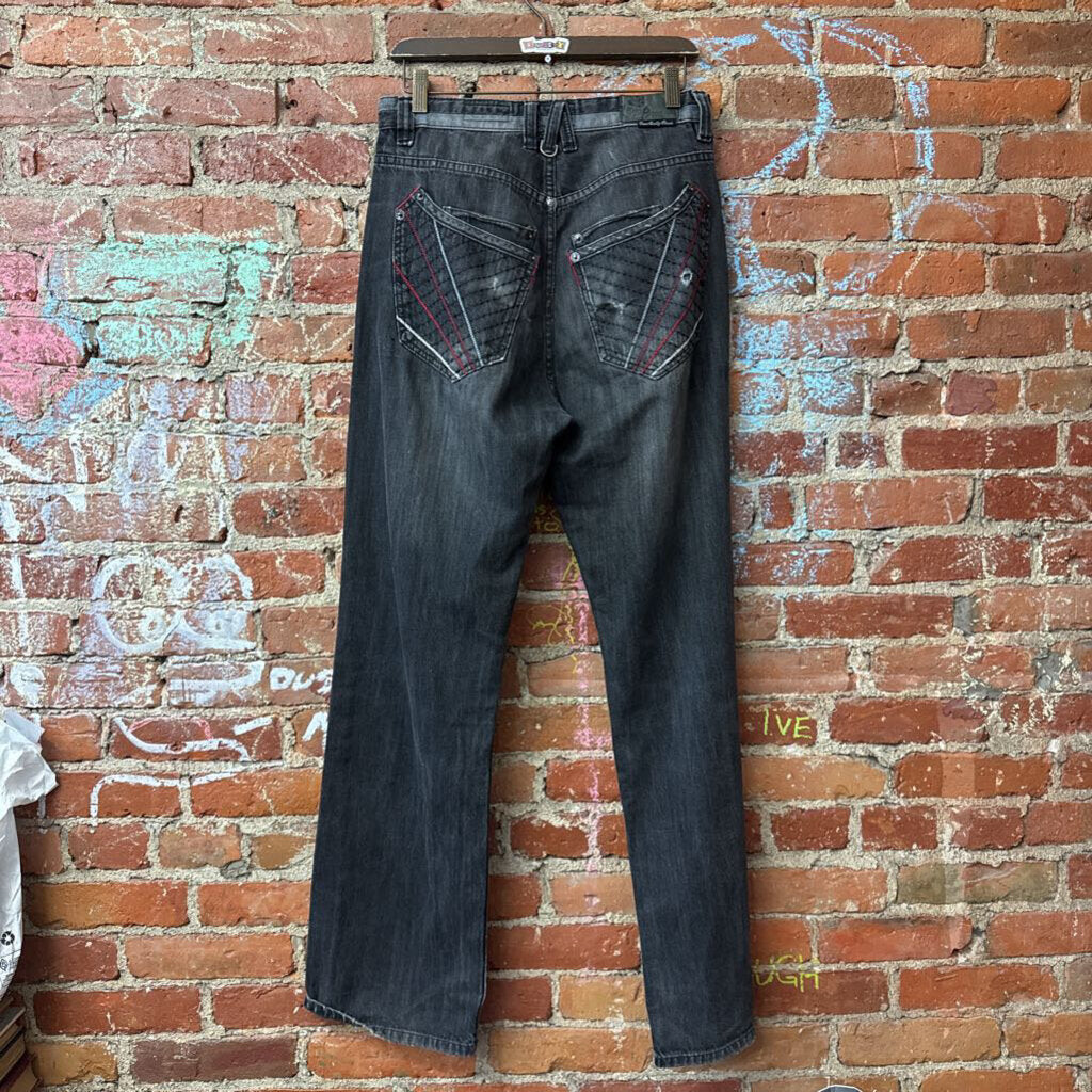 AKDMKS Y2K Jeans Straight Grey Men’s Size 32 AS-IS (rip at thigh)
