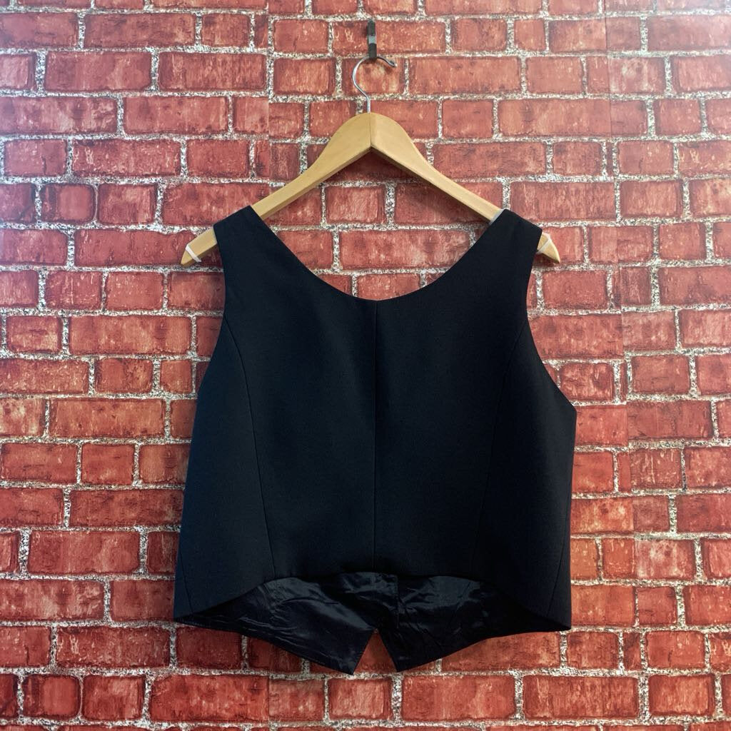 Vintage Shelli Segal Black Beaded Tank Top Ladies Size 14