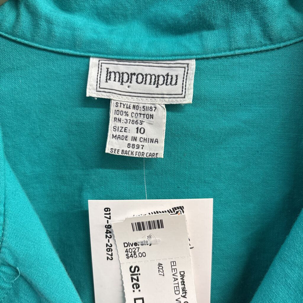 Impromptu Blue Midi Dress LS Ladies Size 10