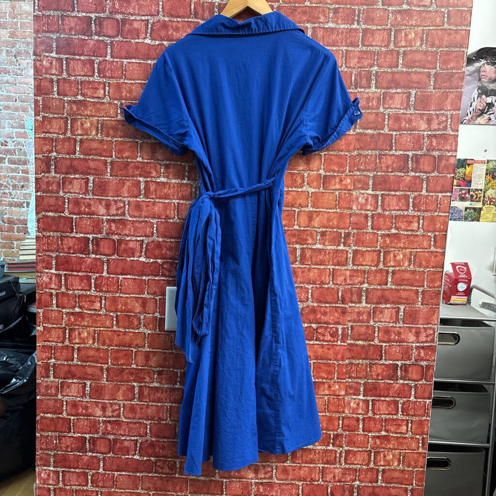 Sandro Blue SS Midi Dress Ladies Size 16