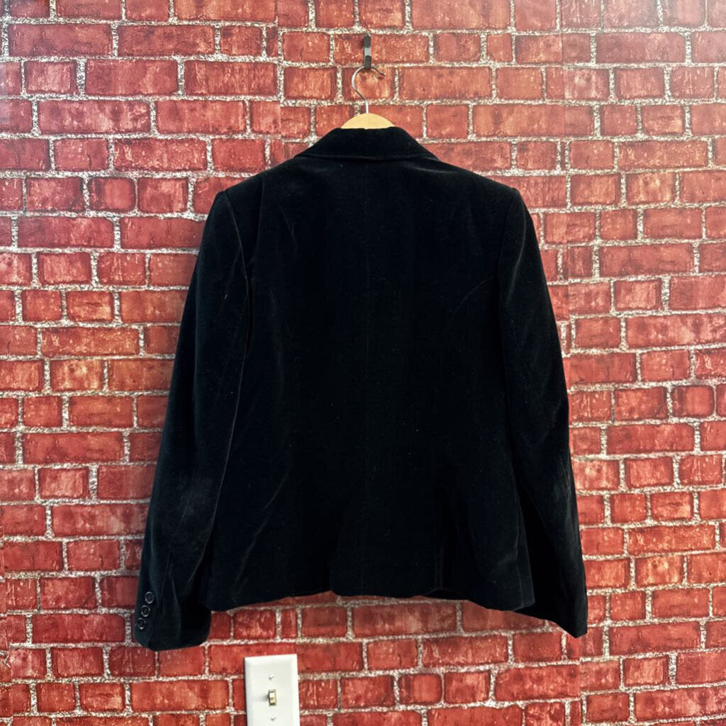 Vintage The Villager Velvet Midi Skirt Black Ladies Size 14