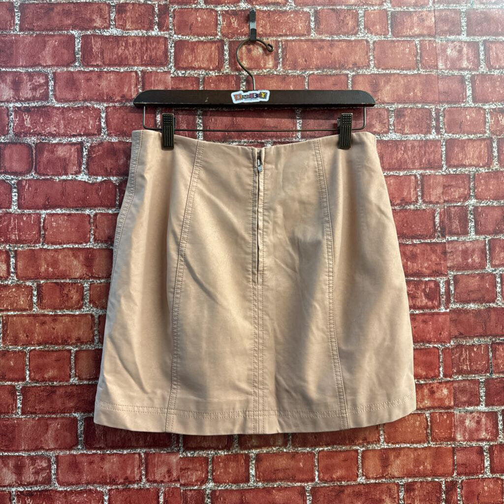 Free People Faux Leather Mini Skirt Pink Ladies Size 6