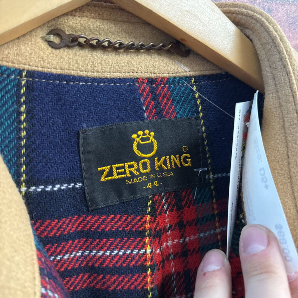 Zero King Vintage Hooded Wool Coat Men’s Size 44