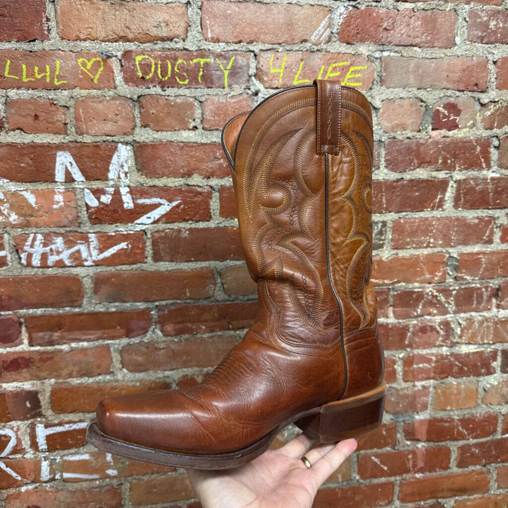 Dan Post Brown Square Toe Cowboy Boots Size 11M