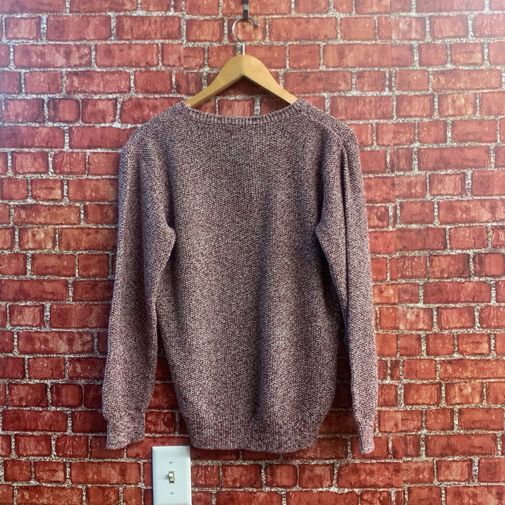 Zara Made in Italy Red Textured Knit Sweater Men’s Size M
