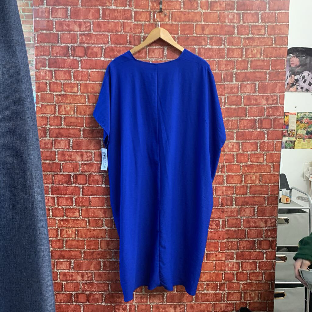 Altar Houseline V-Neck Long Tunic Royal Blue Ladies Size 2XL