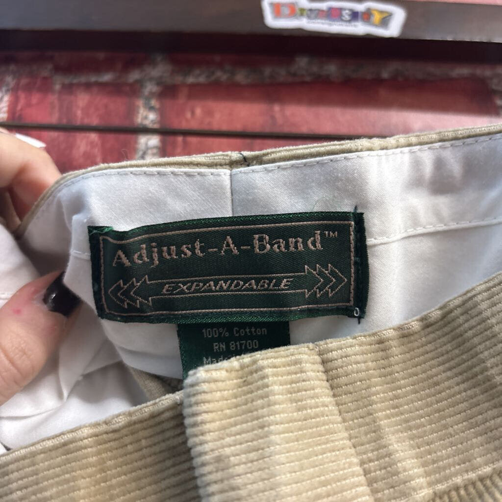 Adjust-A-Band by Haband Wide Corduroy Pants Tan Men’s Size 48