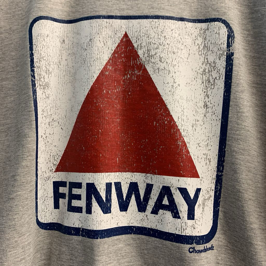 Chowdaheadz Distressed Fenway Tee Shirt Grey/Red/Blue/White Men’s Size M
