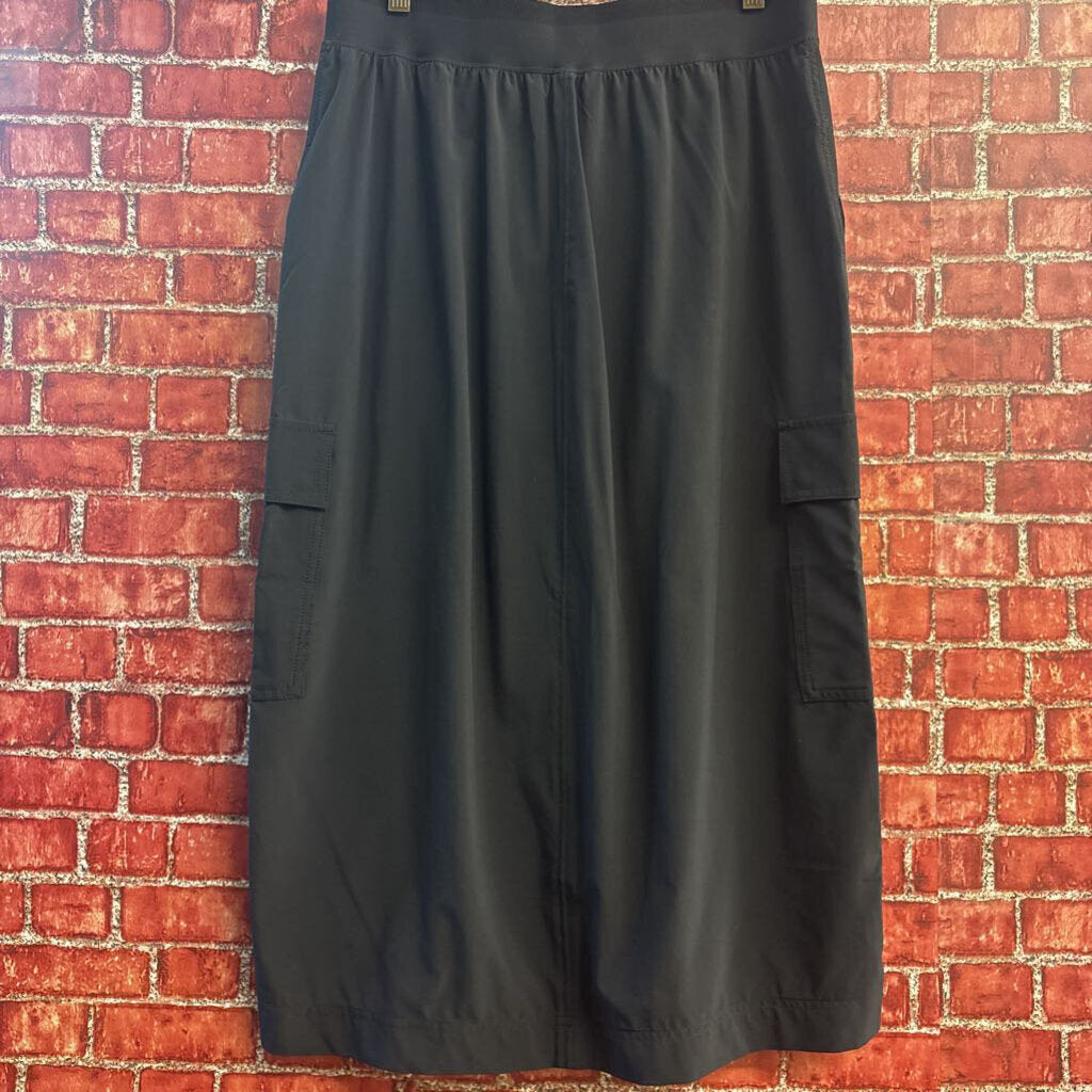 Athleta Utility Cargo Maxi Skirt Black Ladies Size 8