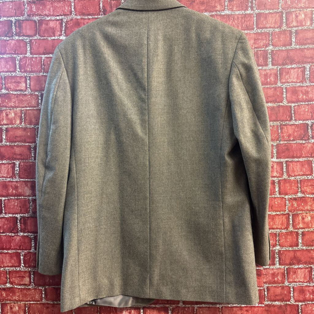 Oscar De La Renta Vintage Wool-Cashmere Blend Sports Coat Taupe Men’s Size 48