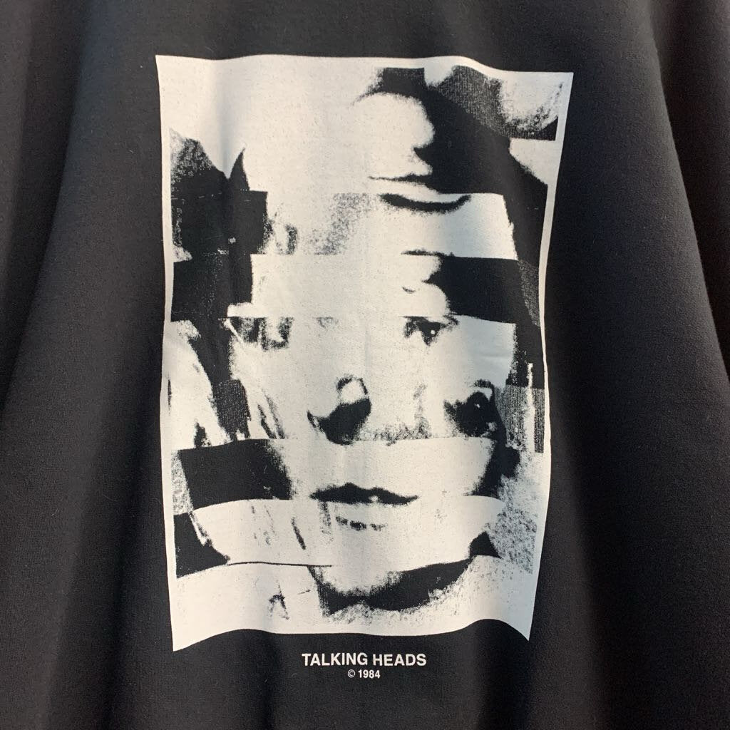 Talking Heads Glitch Face Print Crewneck Sweatshirt Black/White/Red Men’s Size XXL