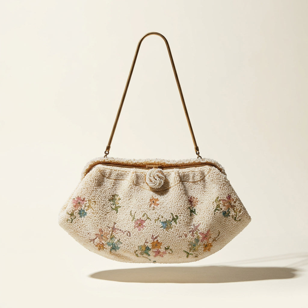 Vintage Walborg Antique Beaded Purse Made in France
