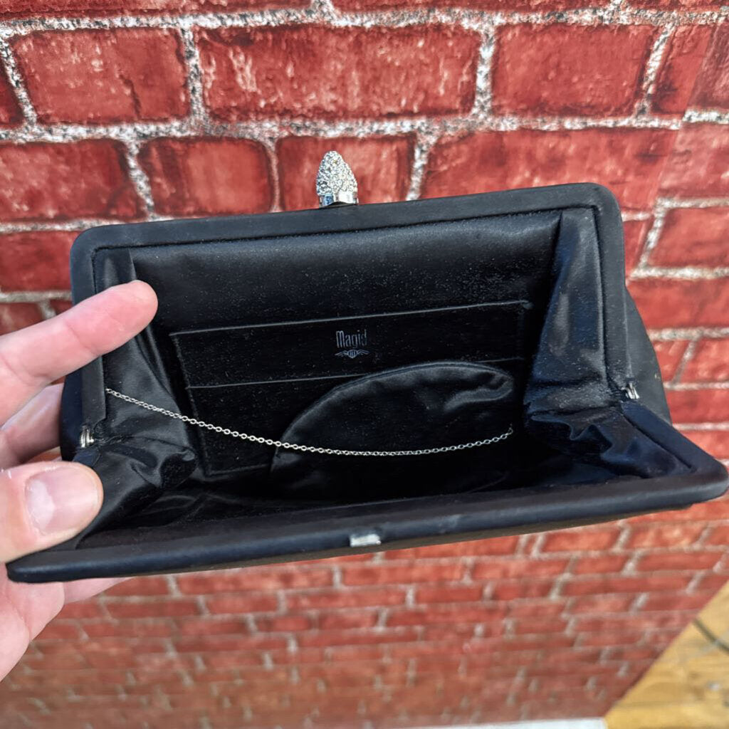 Vintage Magid 1940s Clutch Bag Black