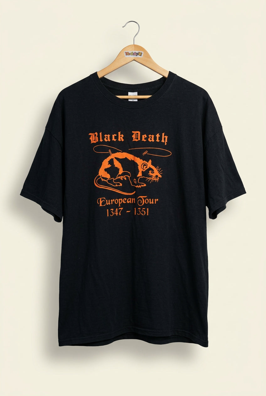 Black Death Tee Rat Black/Orange Men’s Size 2XL