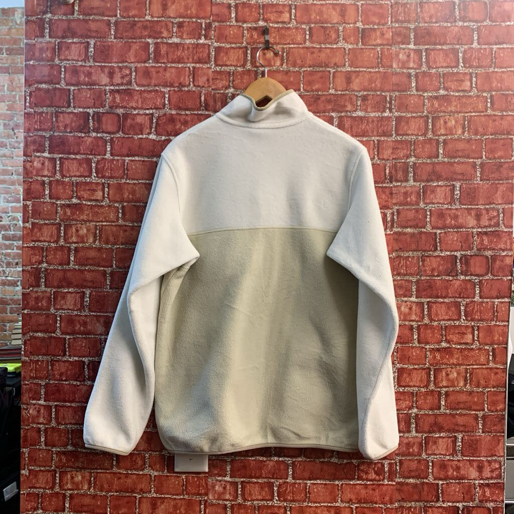 Patagonia Synchilla Fleece Pullover Two Tone White/Beige Ladies Size L