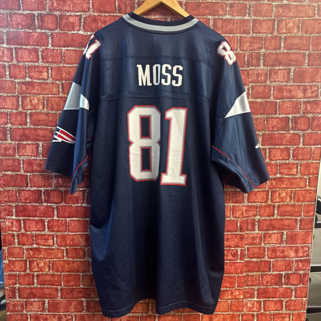 NFL Pro Shop Patriots Jersey #81 Moss Navy Blue Men’s Size 2XL