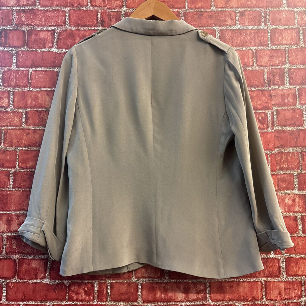 Elizabeth and James Blazer Cardigan Taupe Ladies Size 4