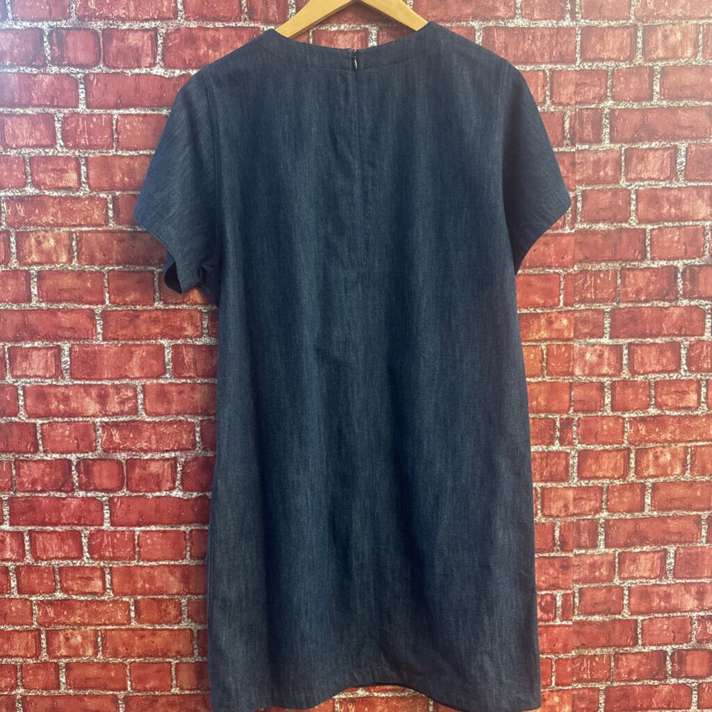 Rag & Bone Midi Dress Short Sleeve Chambray Blue Ladies Size S