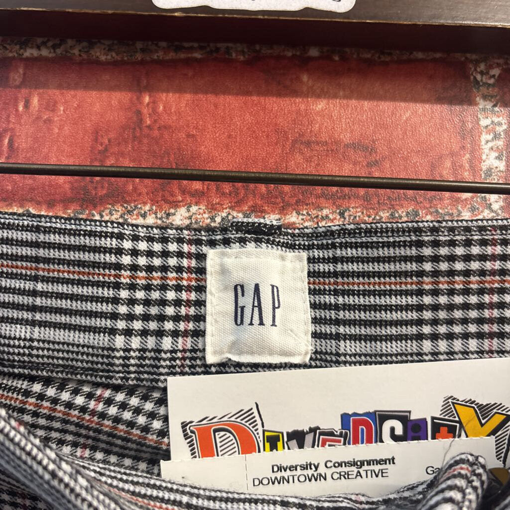 Gap Legging Pants Plaid Grey/Red Ladies Size 2