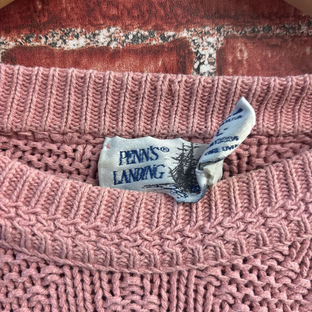 Penn's Landing Vintage Sweater Knit Mauve Ladies Size L
