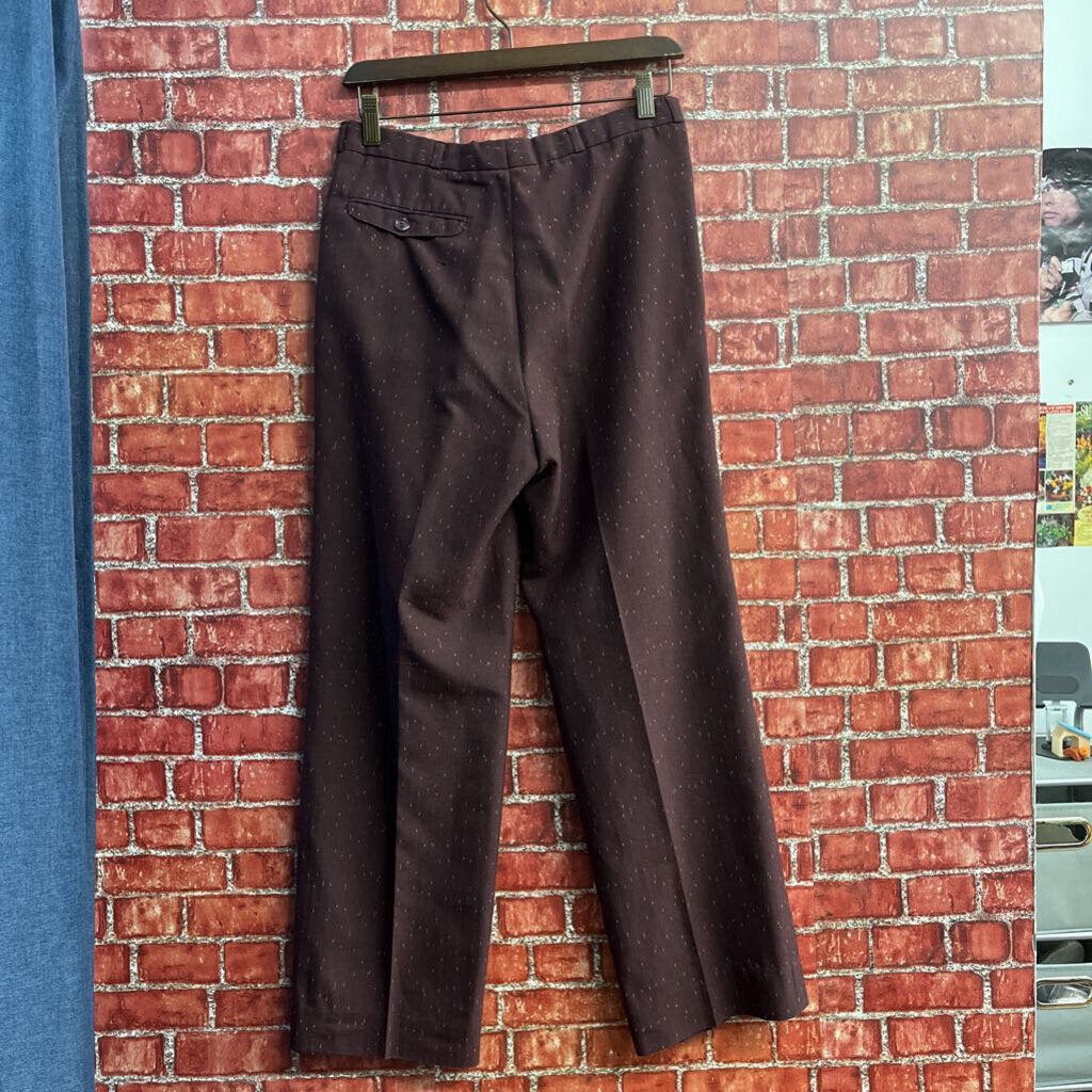 Vintage L'Avion Pleated Trousers Burgundy Men’s Size 30