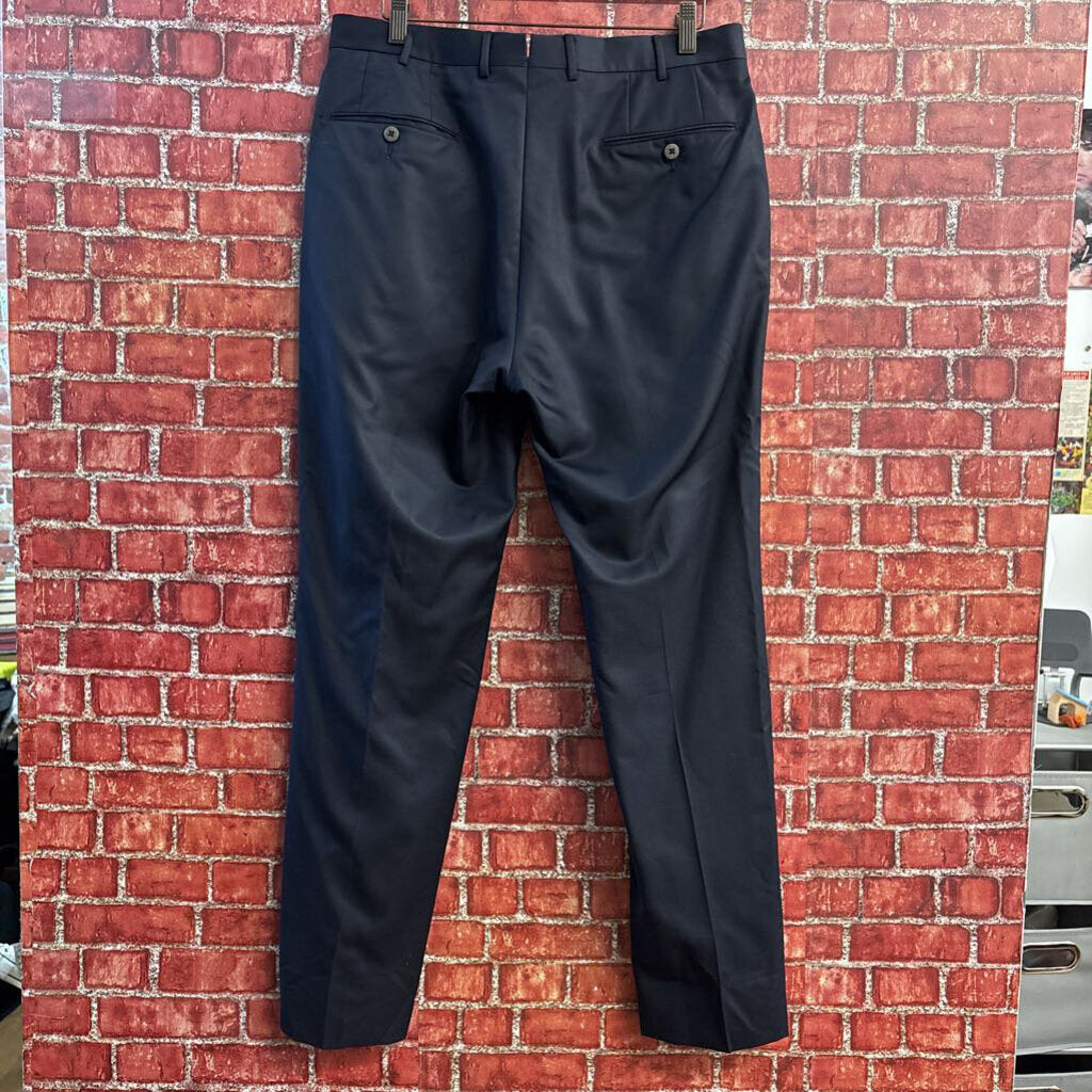 Ermenegildo Zegna Tailored Wool Dress Pants Navy Size 50