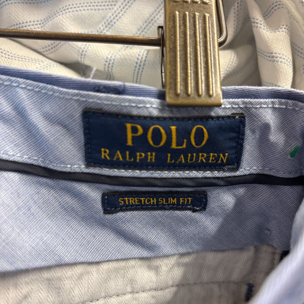 Polo Ralph Lauren Stretch Slim Fit Chino Trousers Light Blue Size 34