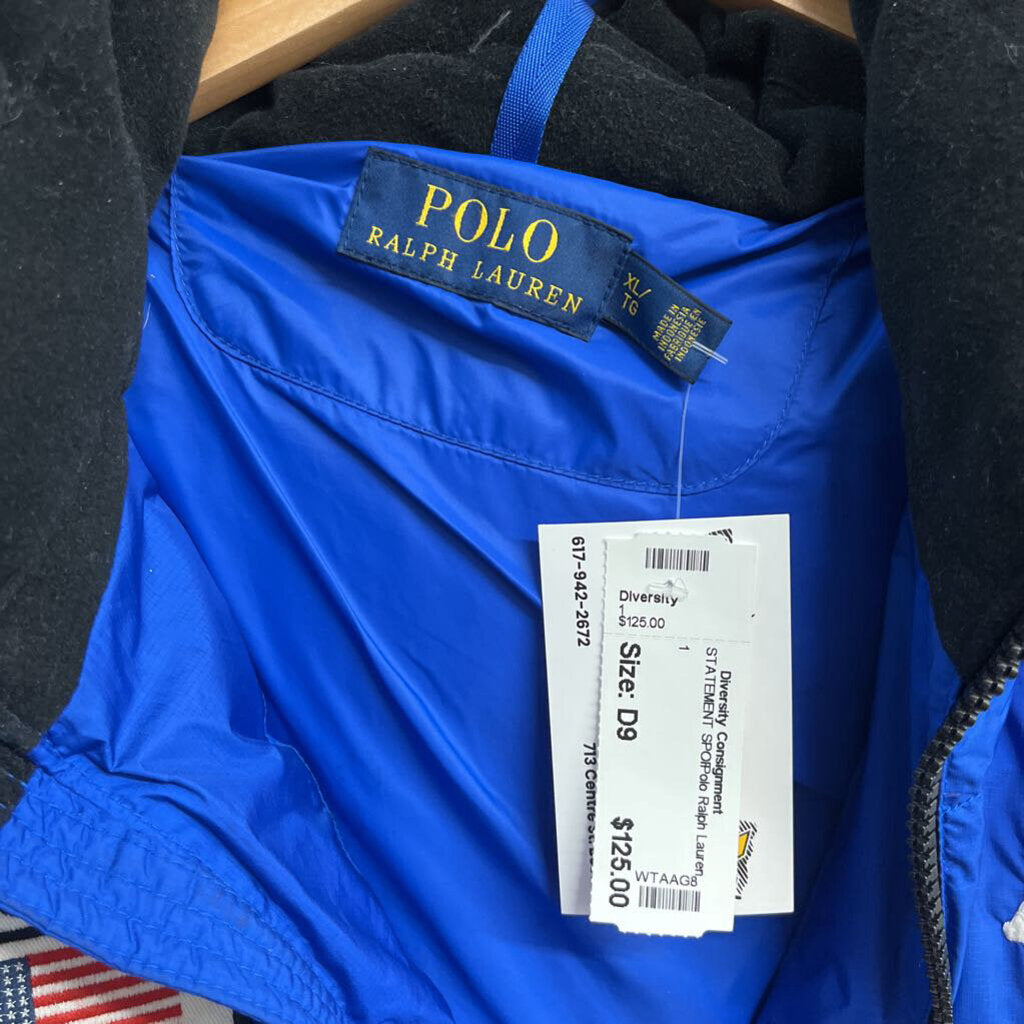 Polo Ralph Lauren Big Pony USA Down Puffer Vest Blue/White/Black Men’s Size XL