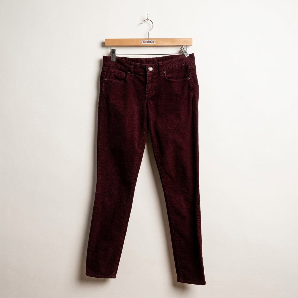 J. Crew Pants Straight Cut Corduroy Plum Ladies Size 26