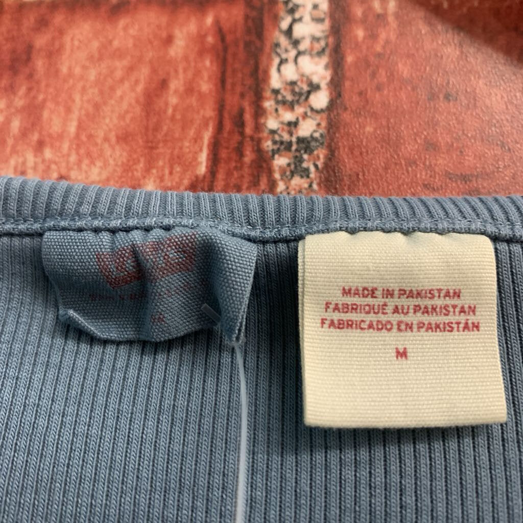 Levis Long Sleeve T Light Blue Ladies Size M