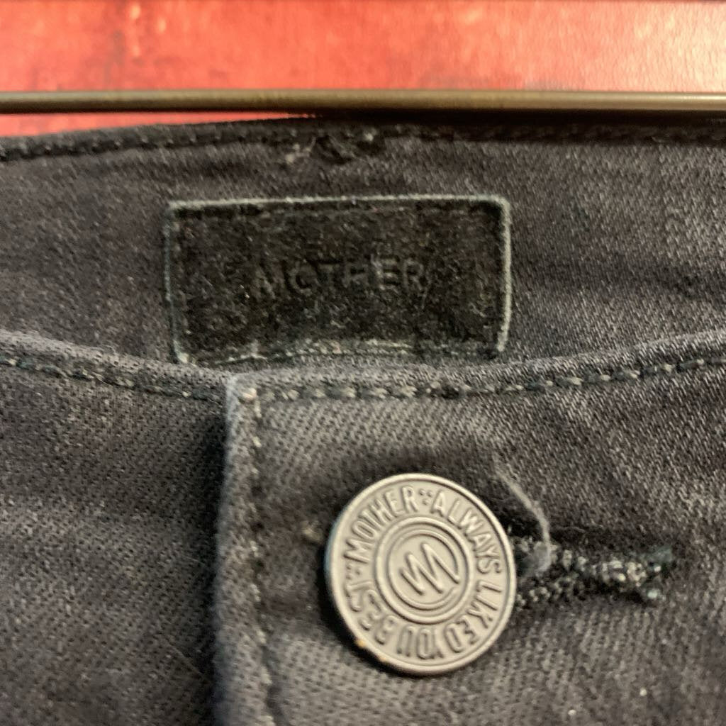 Mother Jeans Hustler Ankle Black Ladies Size 27