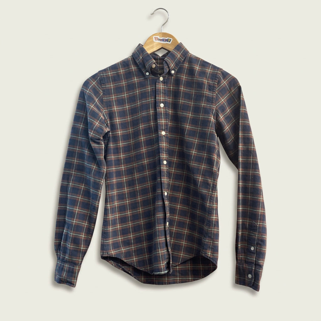 Ralph Lauren Rugby Blue Plaid Button Down Ladies Size 2
