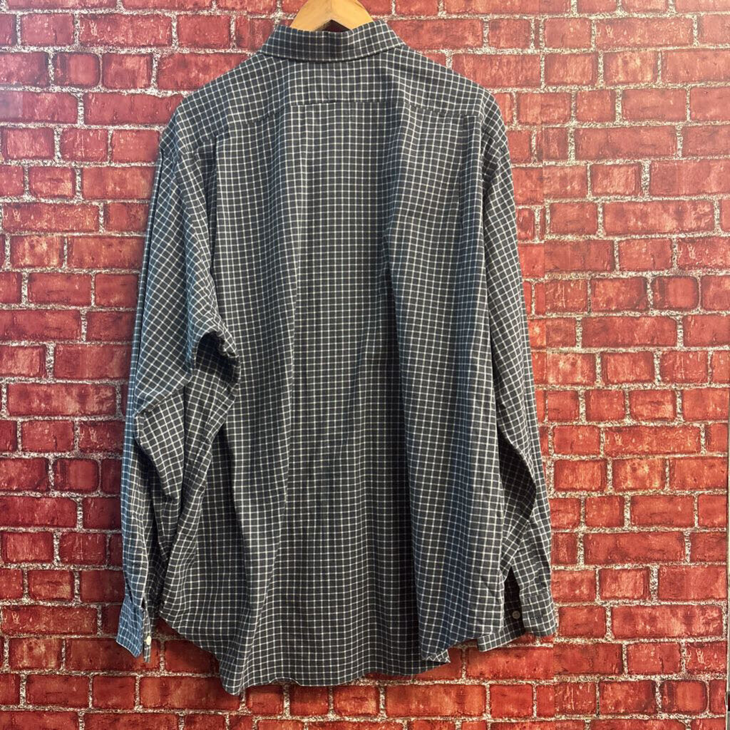 Polo Ralph Lauren Grey Check Button Down Men’s Size 2XL