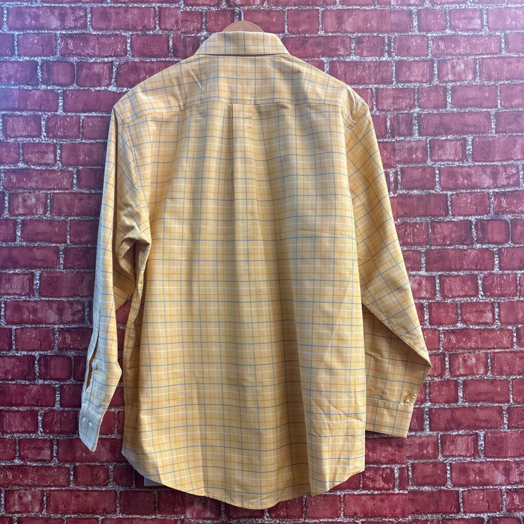 Brooks Brothers Yellow Check Pattern Men’s Size M