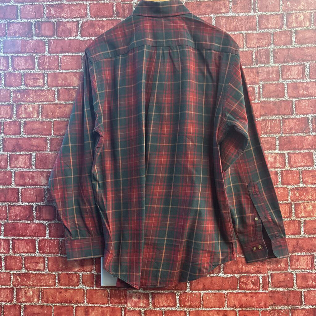 Brooks Brothers Red Plaid Flannel Shirt Men’s Size M