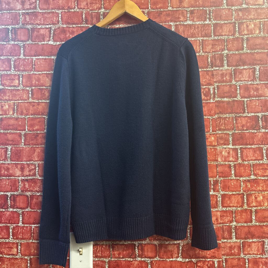 Brooks Brothers Navy Blue Knit Sweater Dog Graphic Men’s Size M