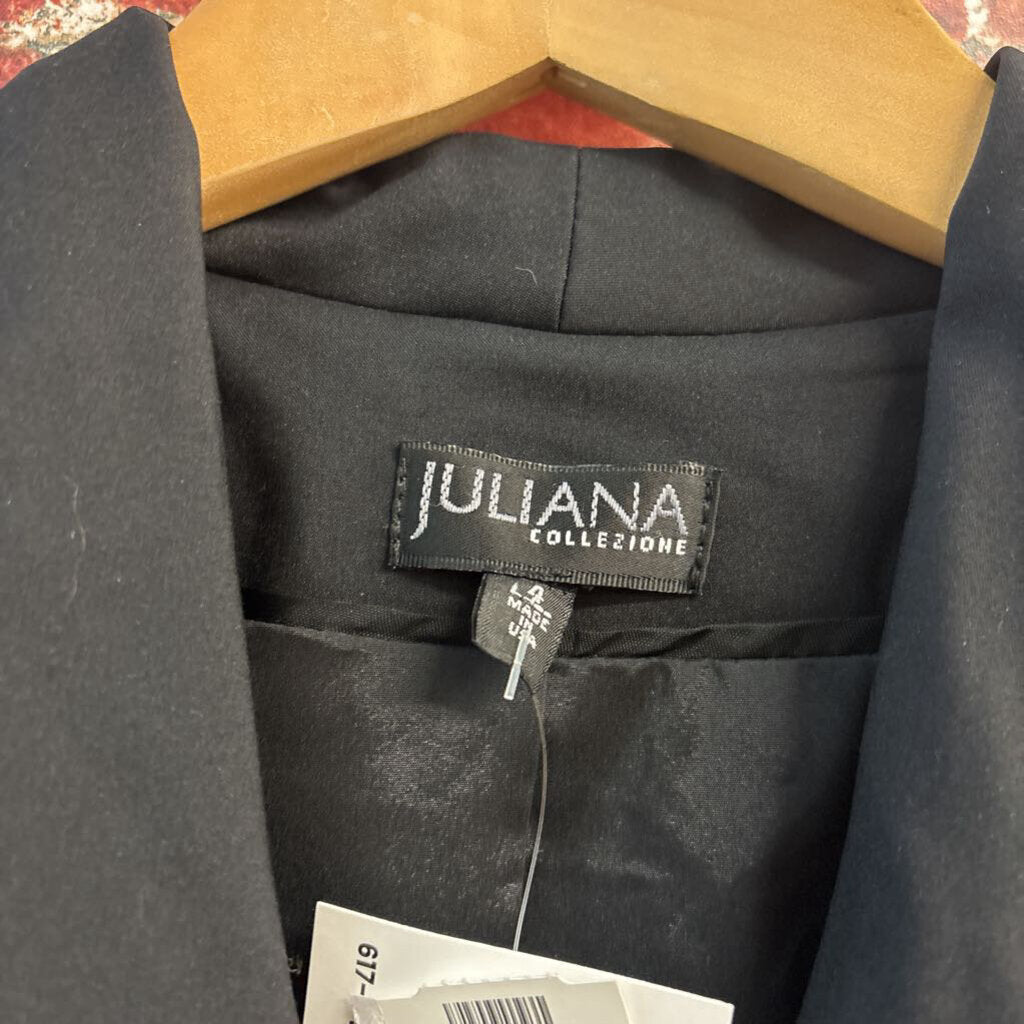 Juliana Collezione Pant and Blazer Set Black Size 4