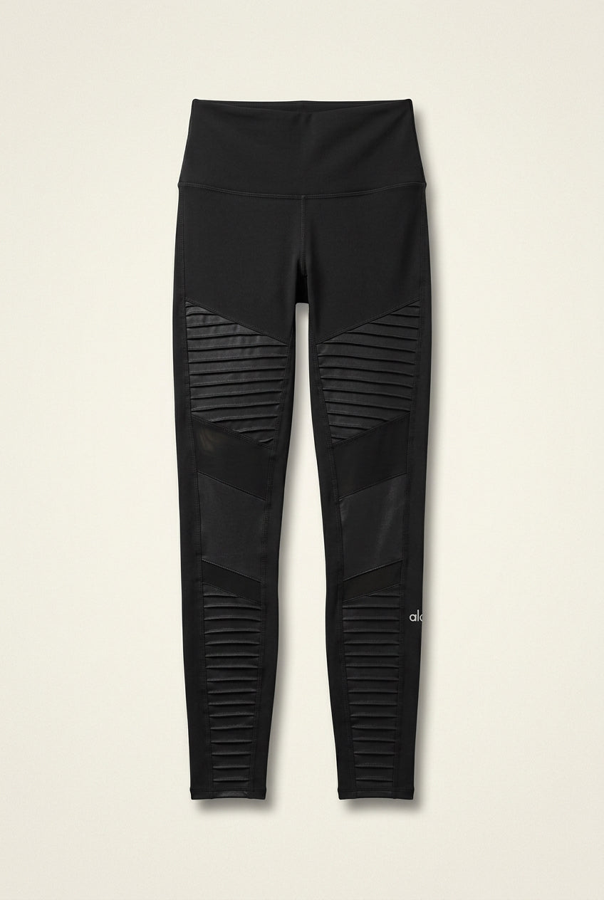 Alo Stretch Yoga Pants Black Textured Ladies Size XS