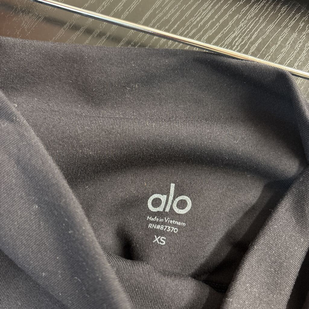 Alo Stretch Yoga Pants Black Textured Size XS