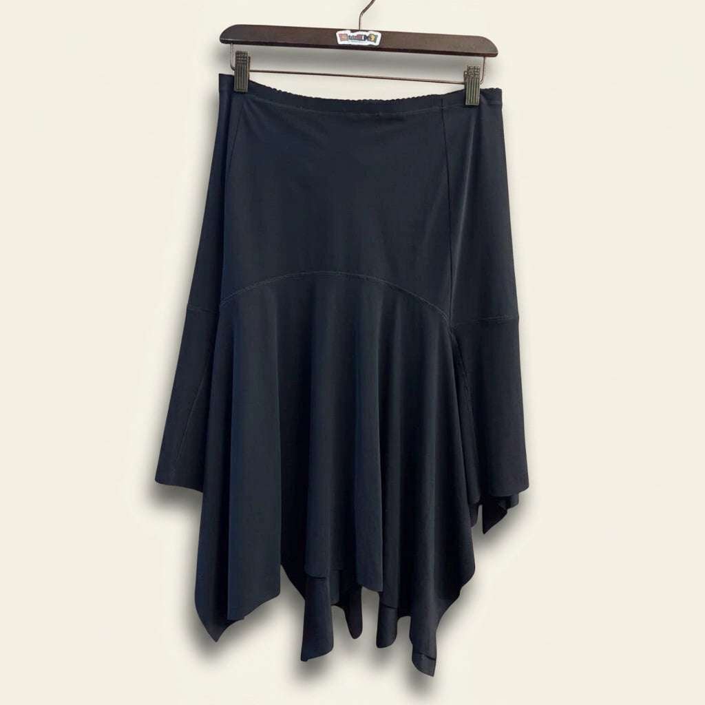 Marithe Francois Girbaud Black Midi Skirt Layered Ladies Size L