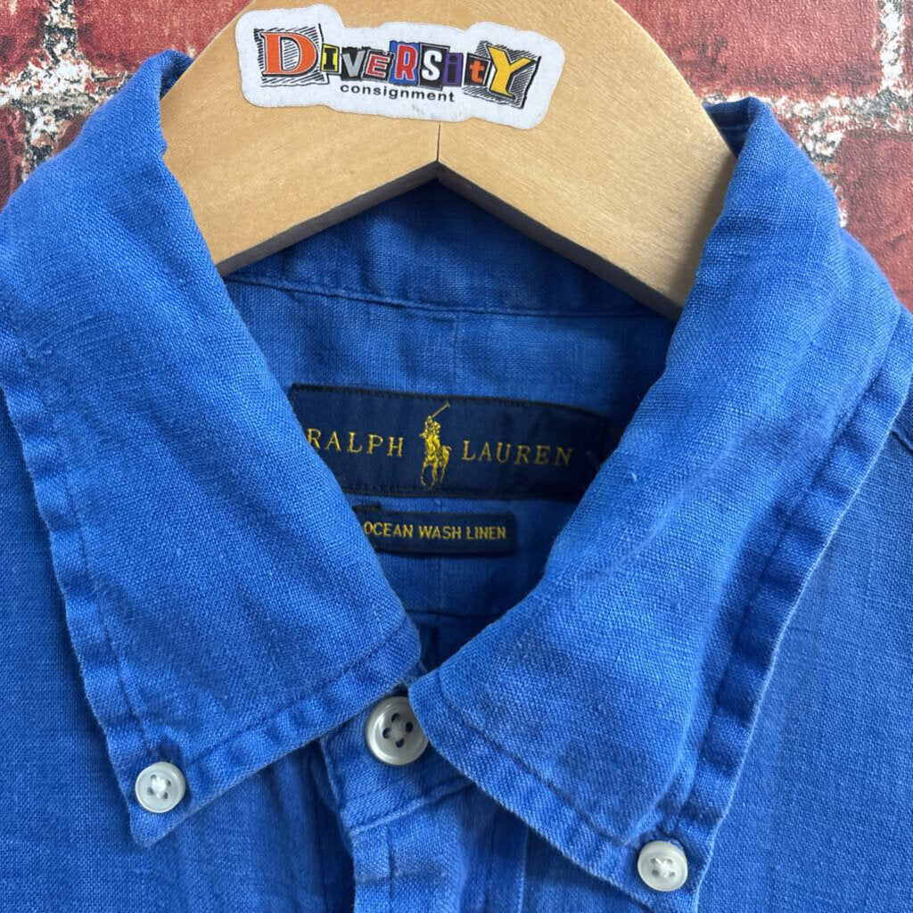 Polo Ralph Lauren Hand Embroidered Penguin SS Button Up Size S