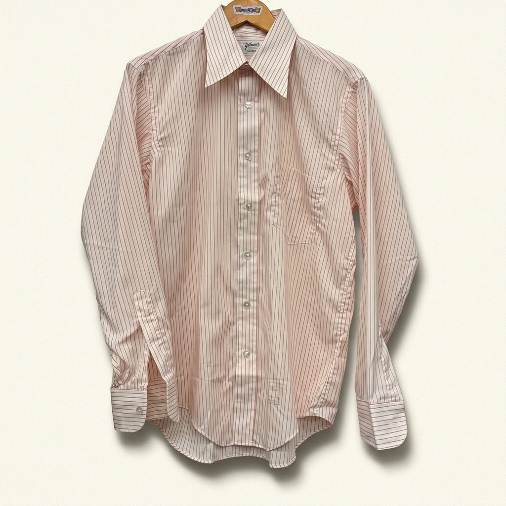 Enro Vintage Red Pinstripe Dress Shirt Men’s Size L
