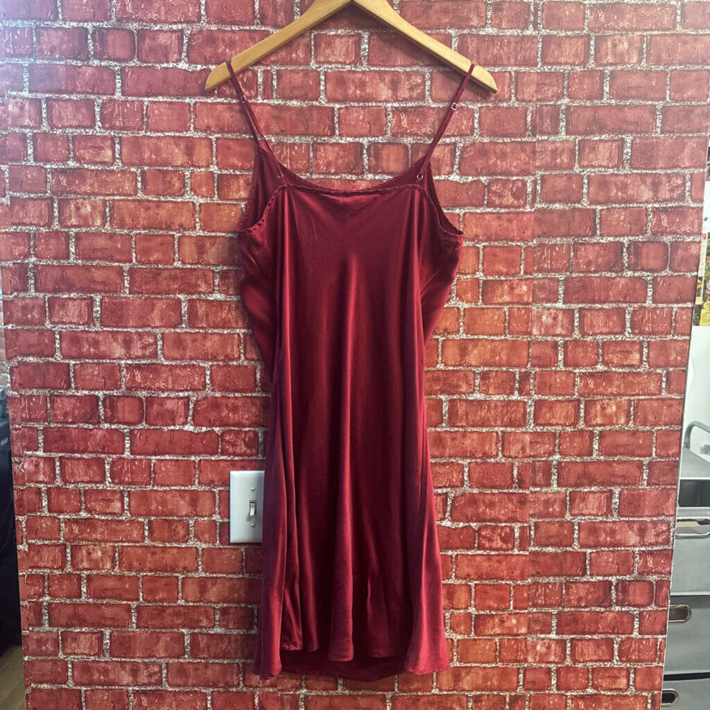 THXSilk Red Silk Mini Slip Dress Size S